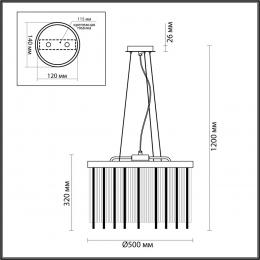 Odeon light 4788/7 HALL ODL21 555 золото/металл/стекло Люстра E14 7*40W YORK  - 2 купить